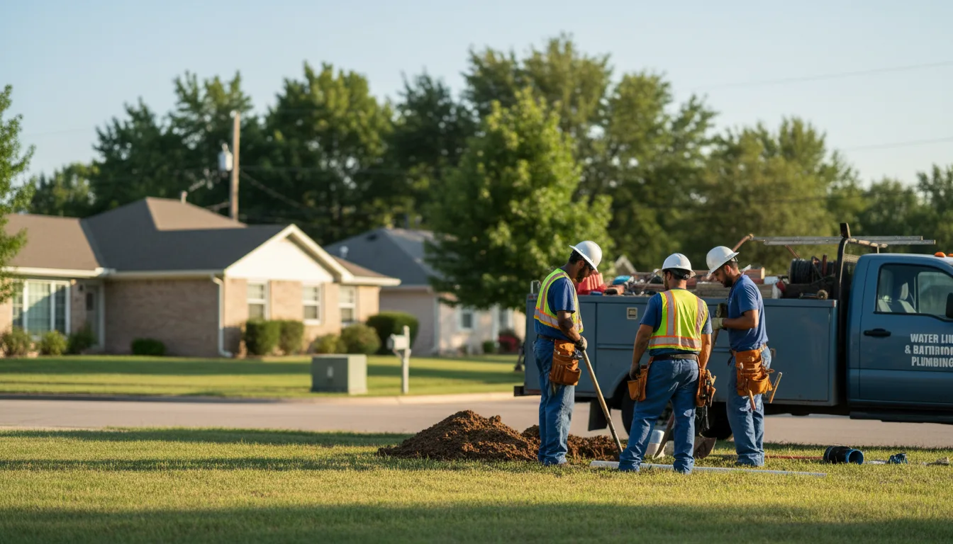 Residential water line and bathroom plumbing service in Levering, MI